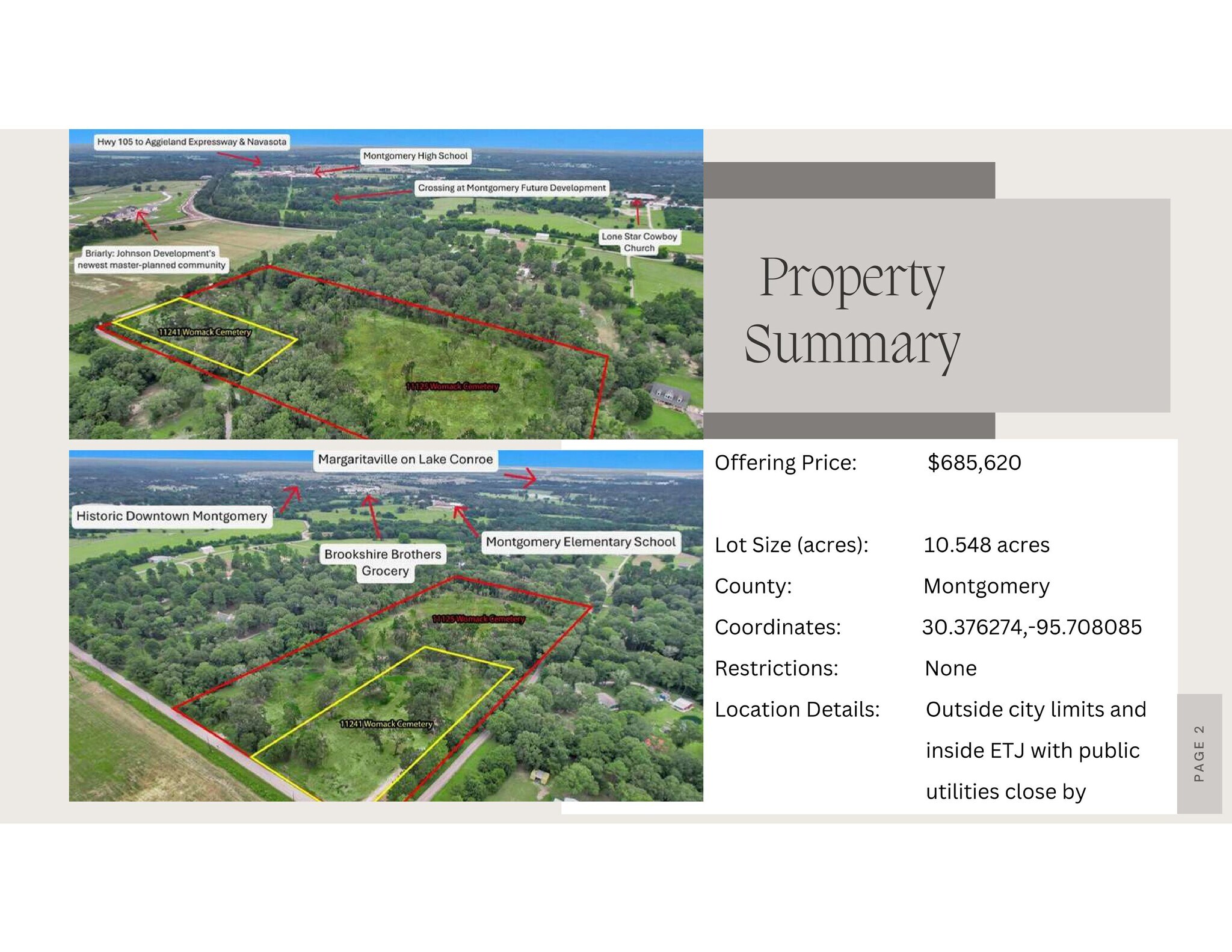 10.548 Acres, Montgomery, TX for Sale