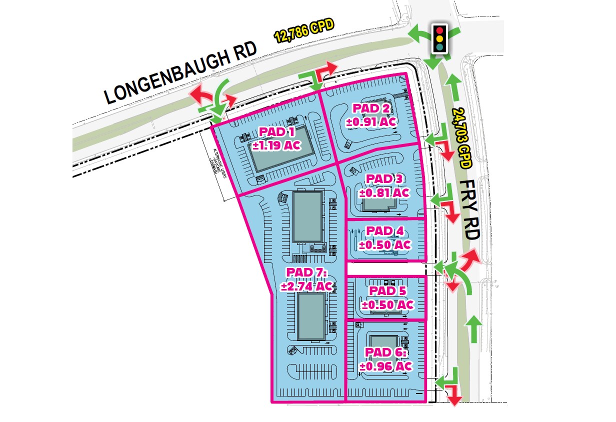 SWC Fry Rd & Longenbaugh Rd, Cypress, TX for Rent