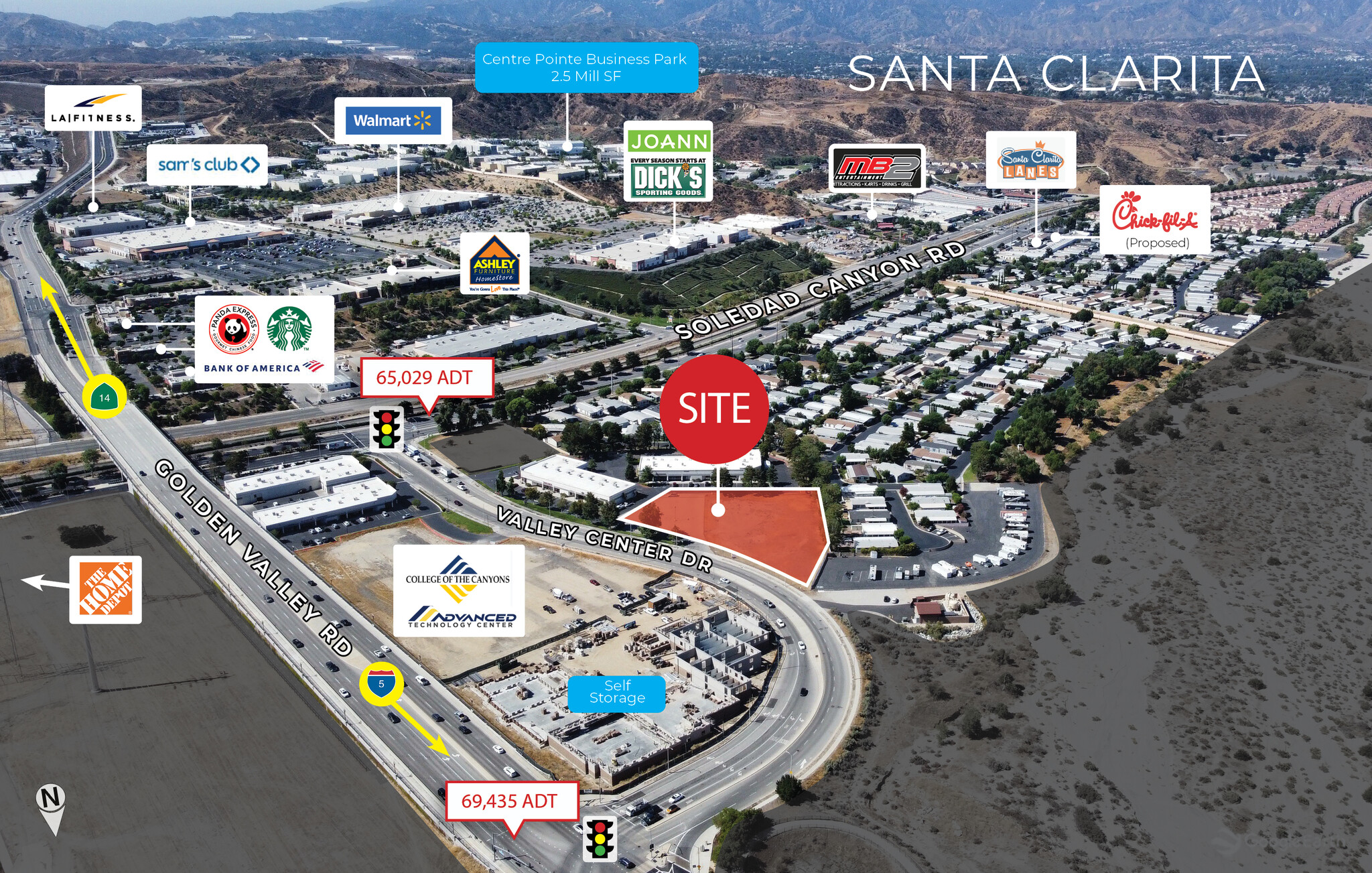 Valley Center Drive @ Soledad Canyon Road, Santa Clarita, CA for Rent