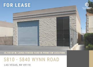 Las Vegas, NV Industrial - 5830 Wynn Rd Las Vegas, NV Industrial - 5830 Wynn Rd