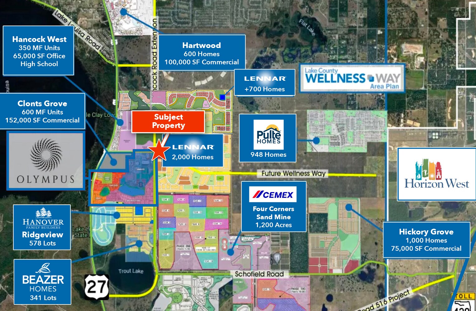 Schofield Road and Wellness Way, Clermont, FL for Rent
