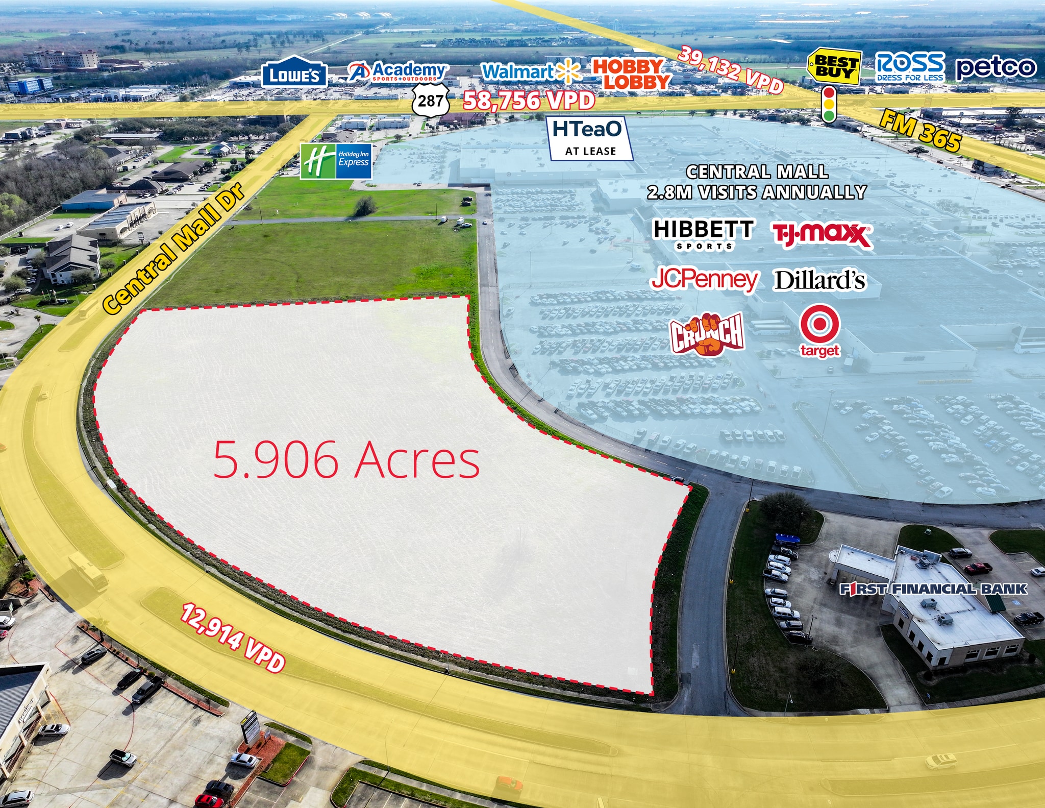 Central Mall, Port Arthur, TX for Sale