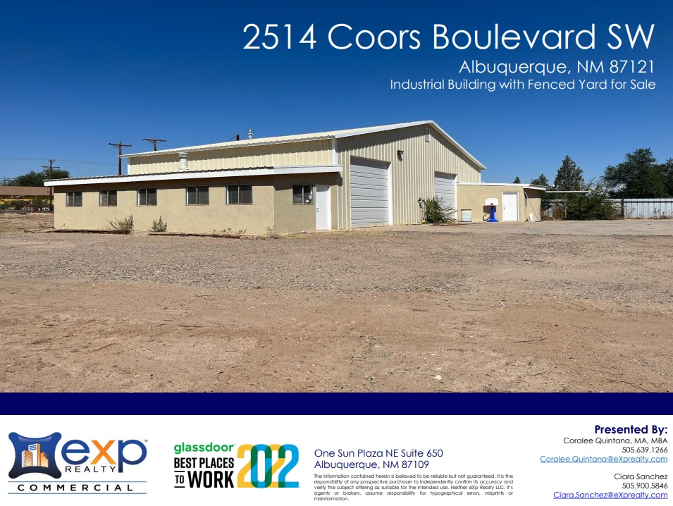 2514 Coors Blvd SW Albuquerque, NM 87121 Industrial Property for Sale