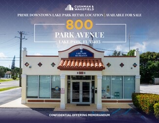 West Palm Beach, FL Storefront Retail/Office - 800 Park Ave