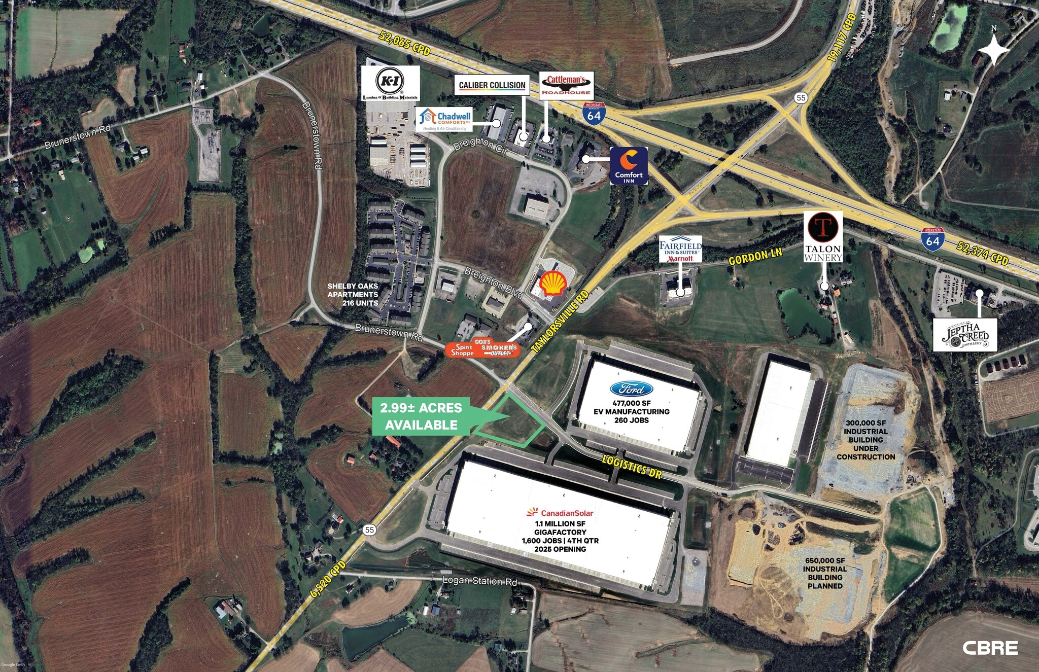 Taylorsville Rd & Logistics Drive Hwy, Shelbyville, KY for Sale
