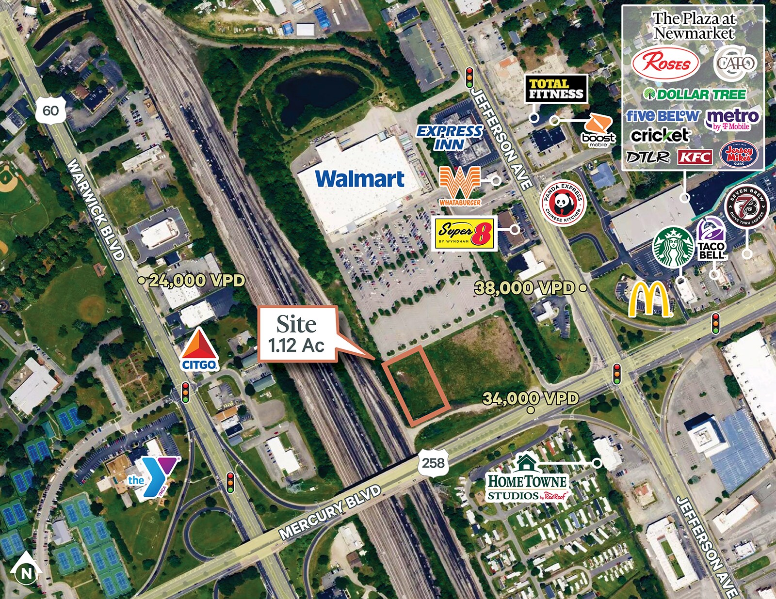 Mercury Blvd @ Jefferson Ave, Newport News, VA for Sale