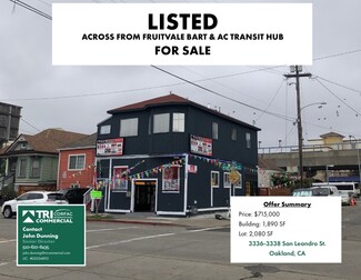 Oakland, CA Storefront Retail/Residential - 3336-3338 San Leandro St