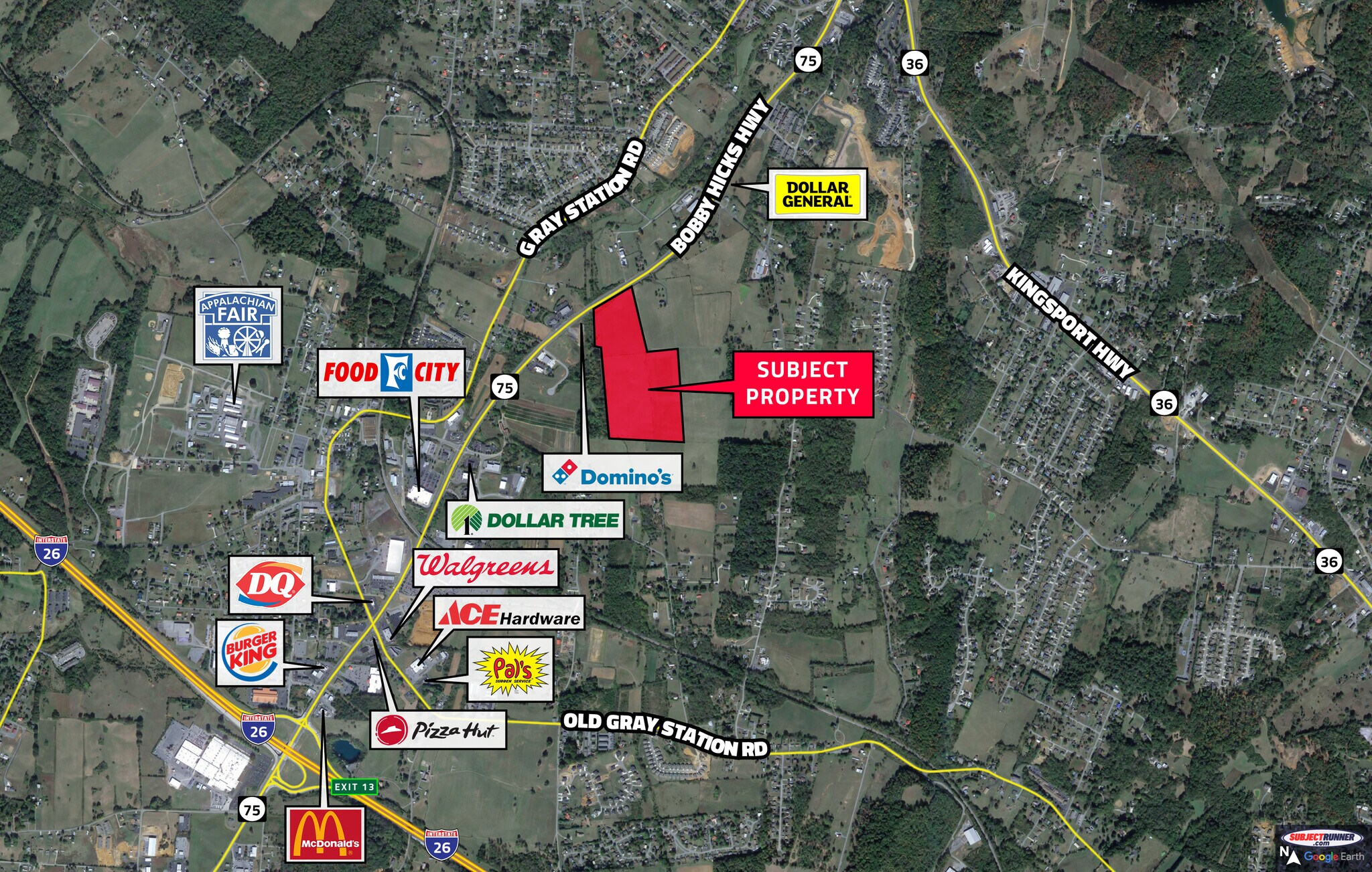 Bobby Hicks Highway Hwy, Gray, TN for Sale