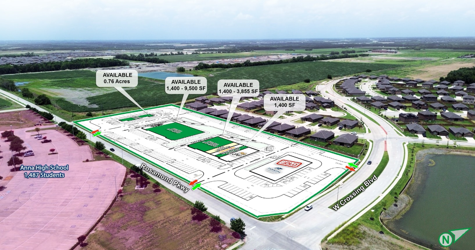 NWC of West Crossing & Rosamond Pkwy blvd, Anna, TX for Rent