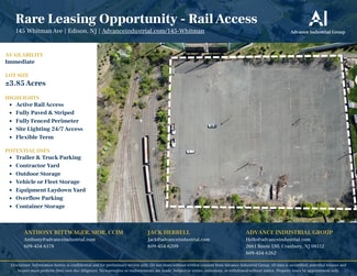 Edison, NJ Industrial Land - 145 Whitman Ave Edison, NJ Industrial Land - 145 Whitman Ave