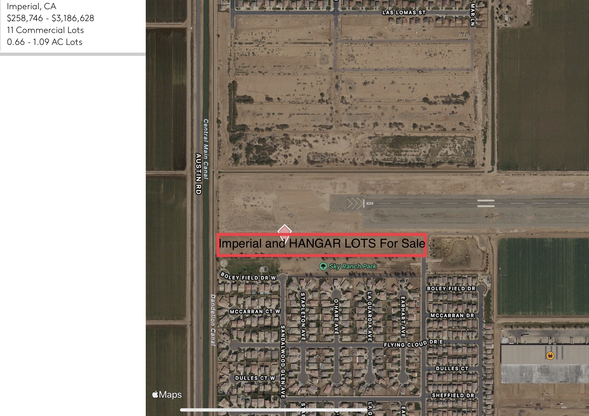 600-620 Sky Ranch Runway, Imperial, CA for Sale