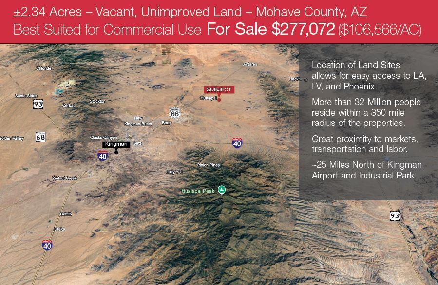 2.34 Acres Mohave County, Kingman, AZ for Sale