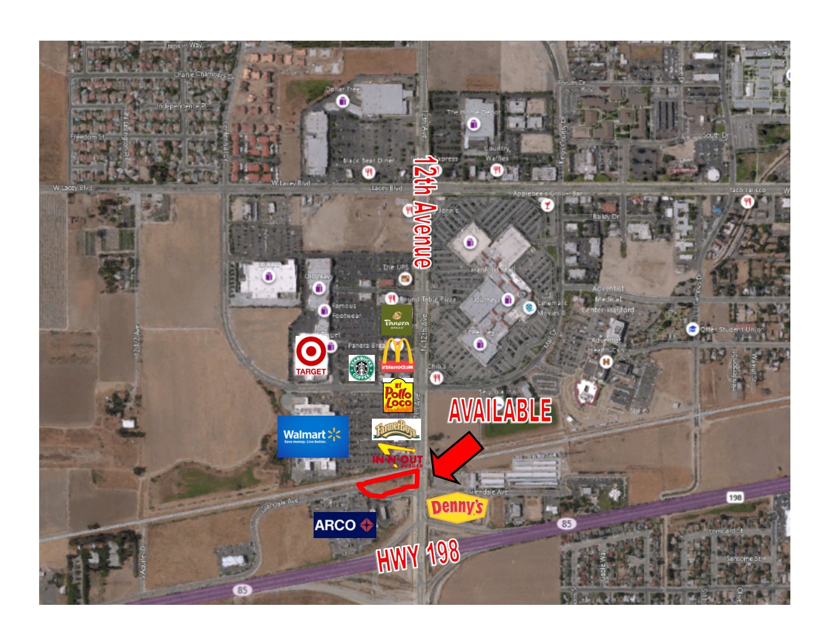 Glendale Ave & S 12th Ave, Hanford, CA for Sale