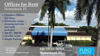 Homestead, FL Office, Office/Medical - 100 NE 15th St