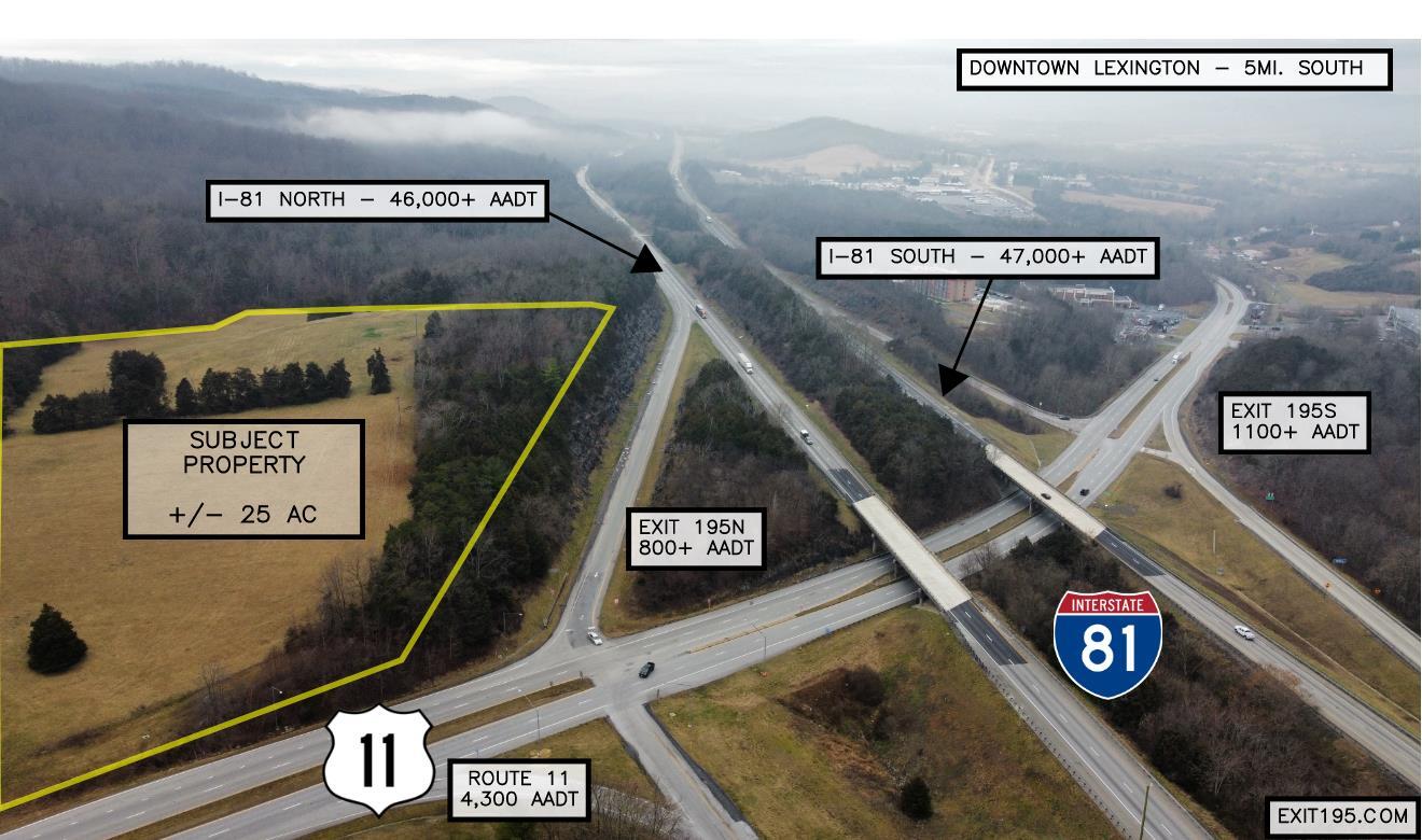 Interstate 81 Exit 195, Lexington, VA for Sale