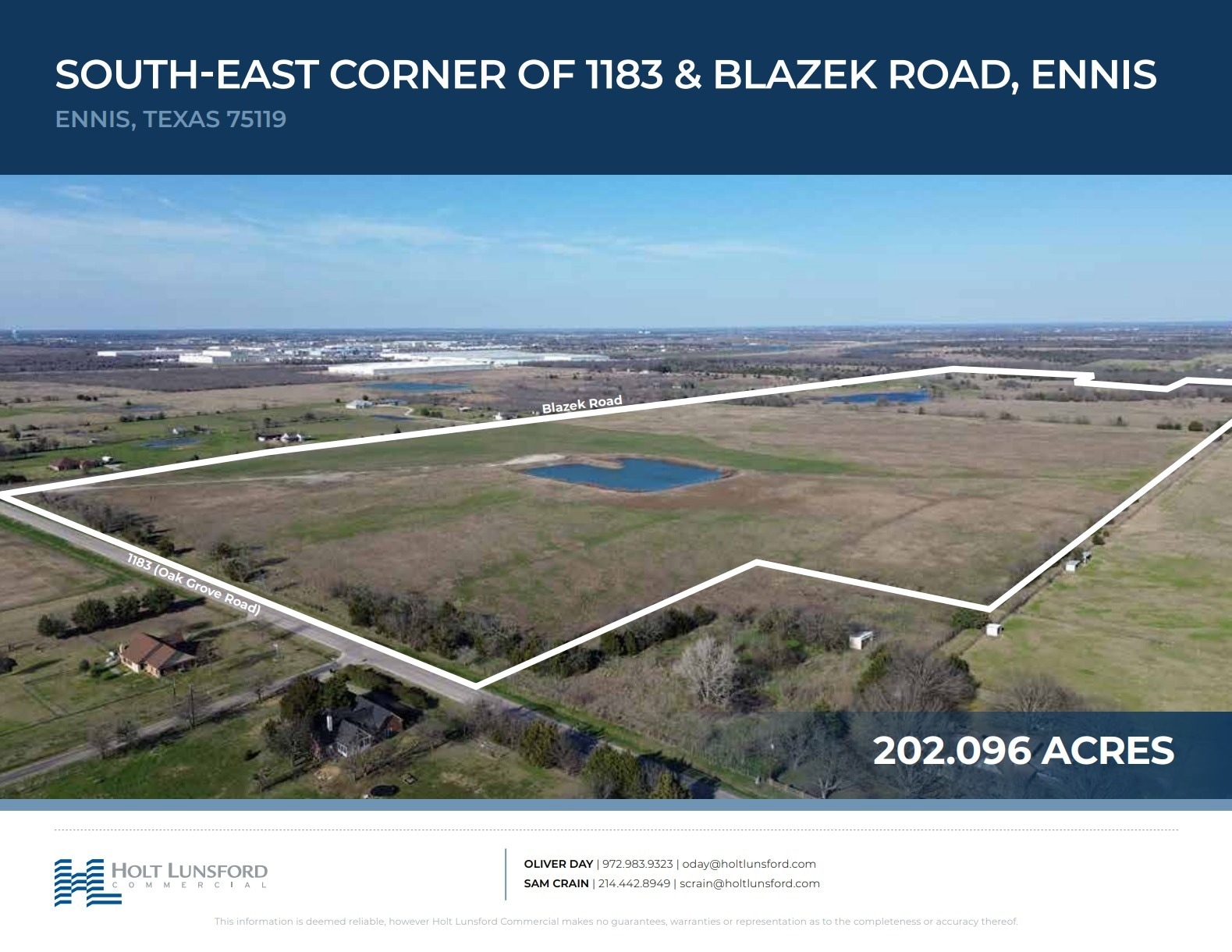 SEC FM 1183 & Blazek Rd, Ennis, TX for Sale