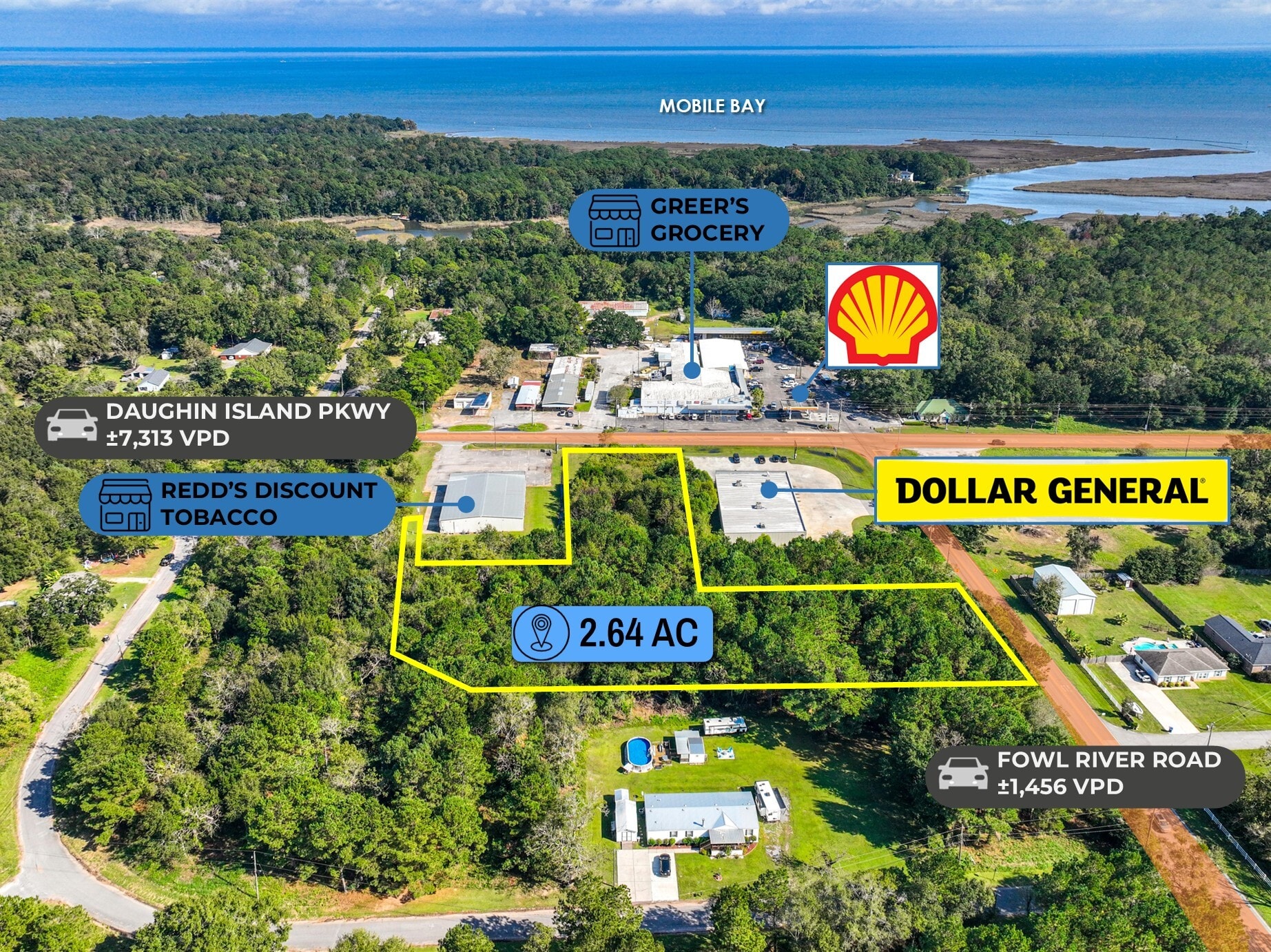 adj. to 3280 Fowl River Road, Theodore, AL for Sale