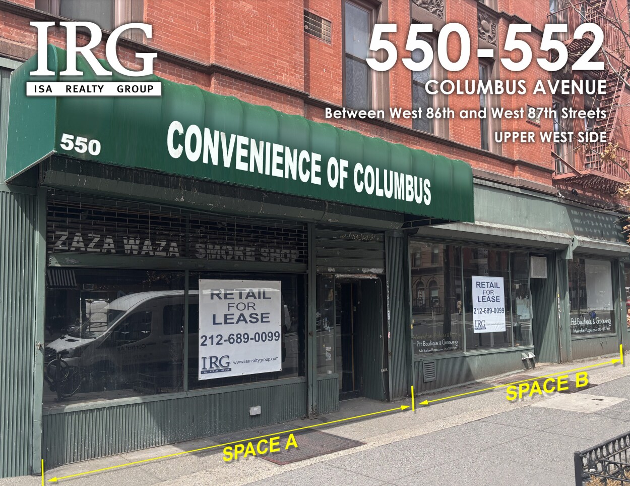 540-552 Columbus Ave, New York, NY for Rent
