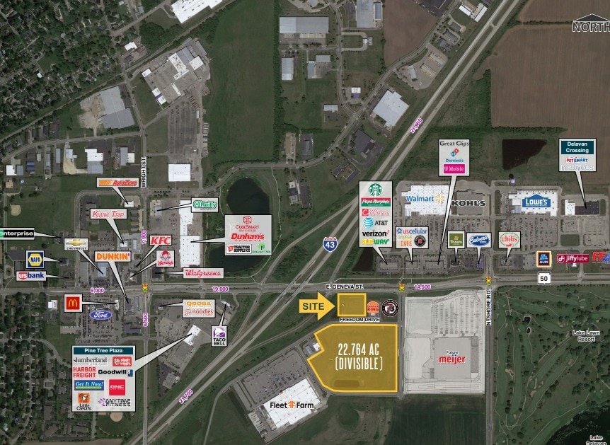 SE I-43 & Hwy 50 SE I-43 & Hwy 50 SE I-43 & Hwy, Delavan, WI for Sale