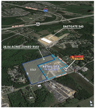 Knightdale, NC Commercial Land - Poole Road & Hodge Rd