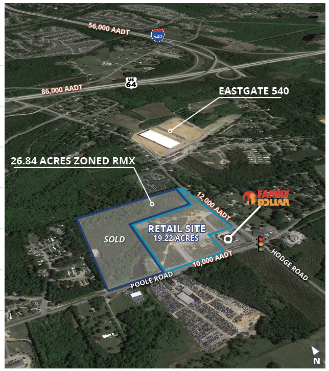 Poole Road & Hodge Rd, Knightdale, NC for Sale