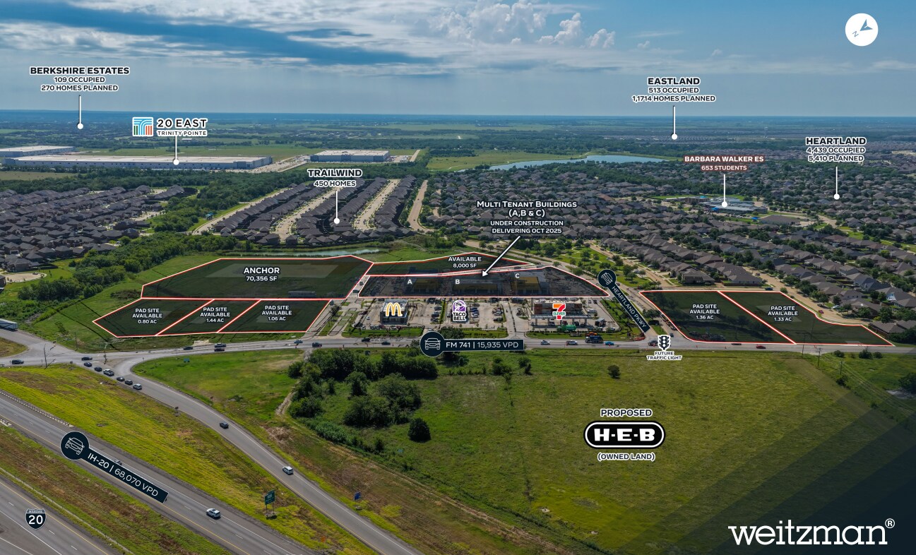 NEC-SEC FM 741 & Heartland Pky, Forney, TX for Rent