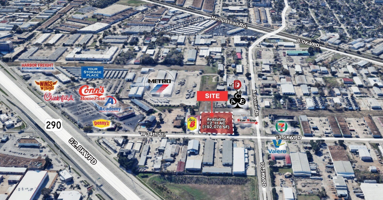 W 34th St. & Antoine Dr., Houston, TX for Rent