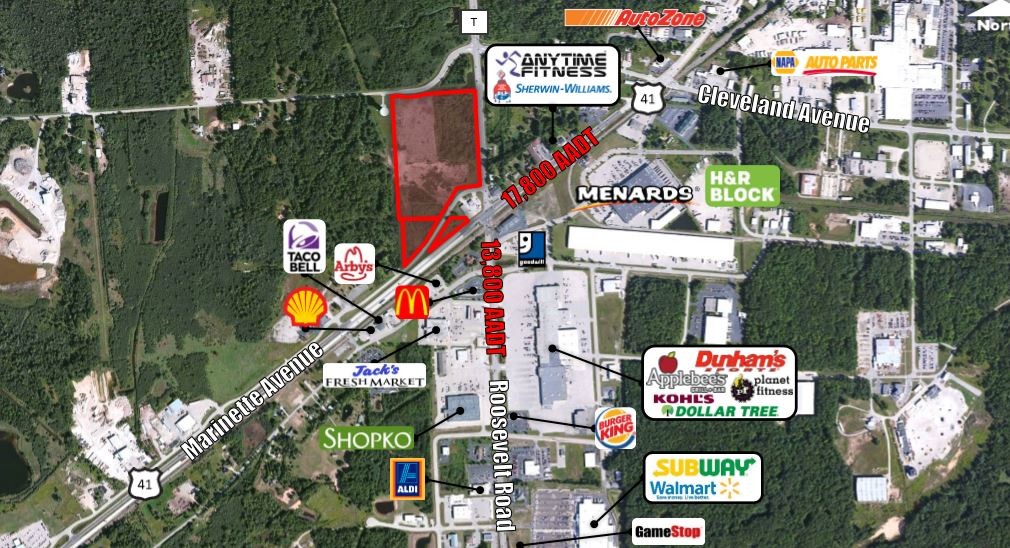 Hwy 41 & Roosevelt Rd, Marinette, WI for Sale