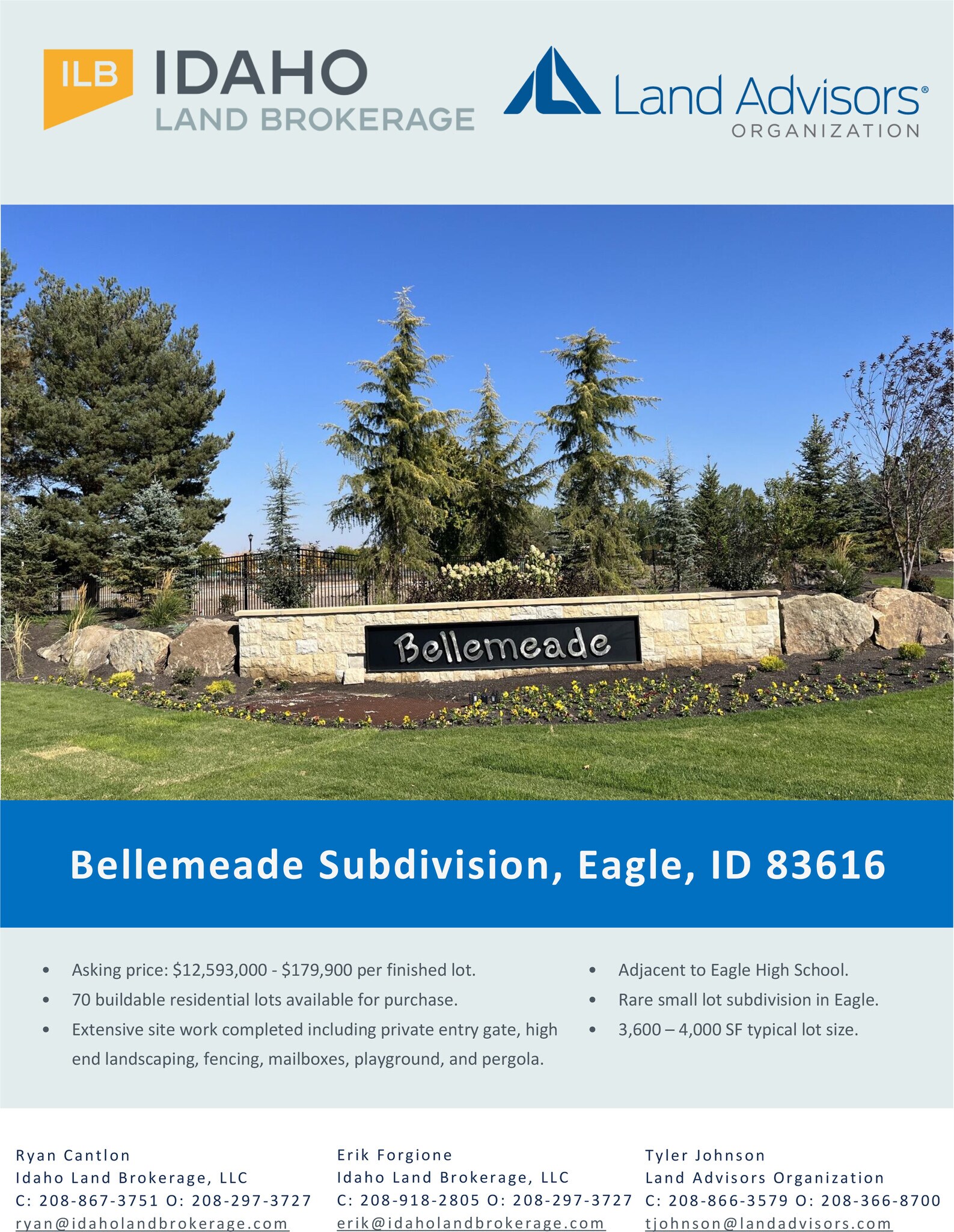 312 N Park Ln Eagle, ID 83616 Land Property for Sale on