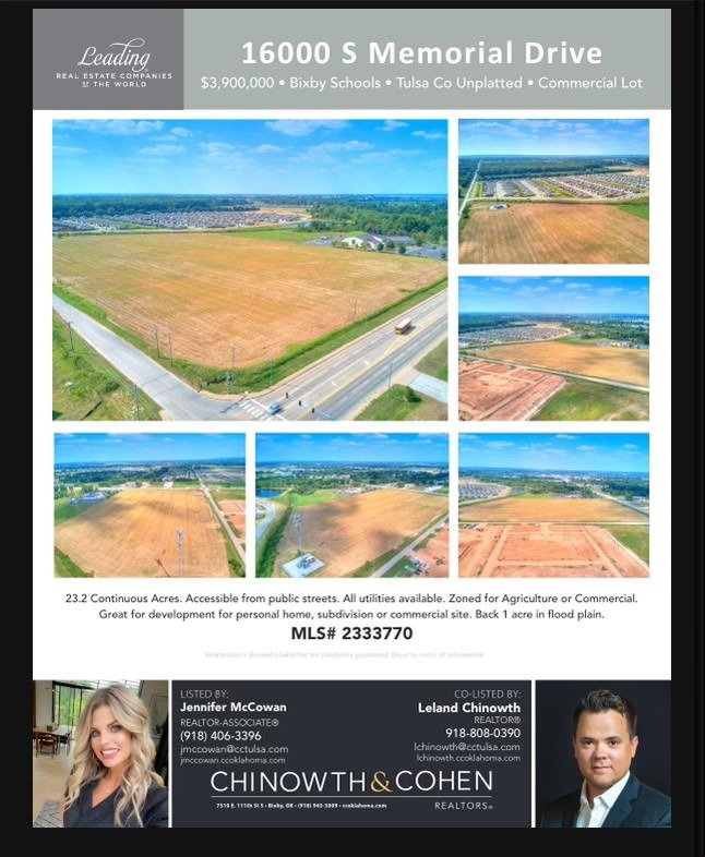 16000 Memorial -1, Bixby, OK for Sale