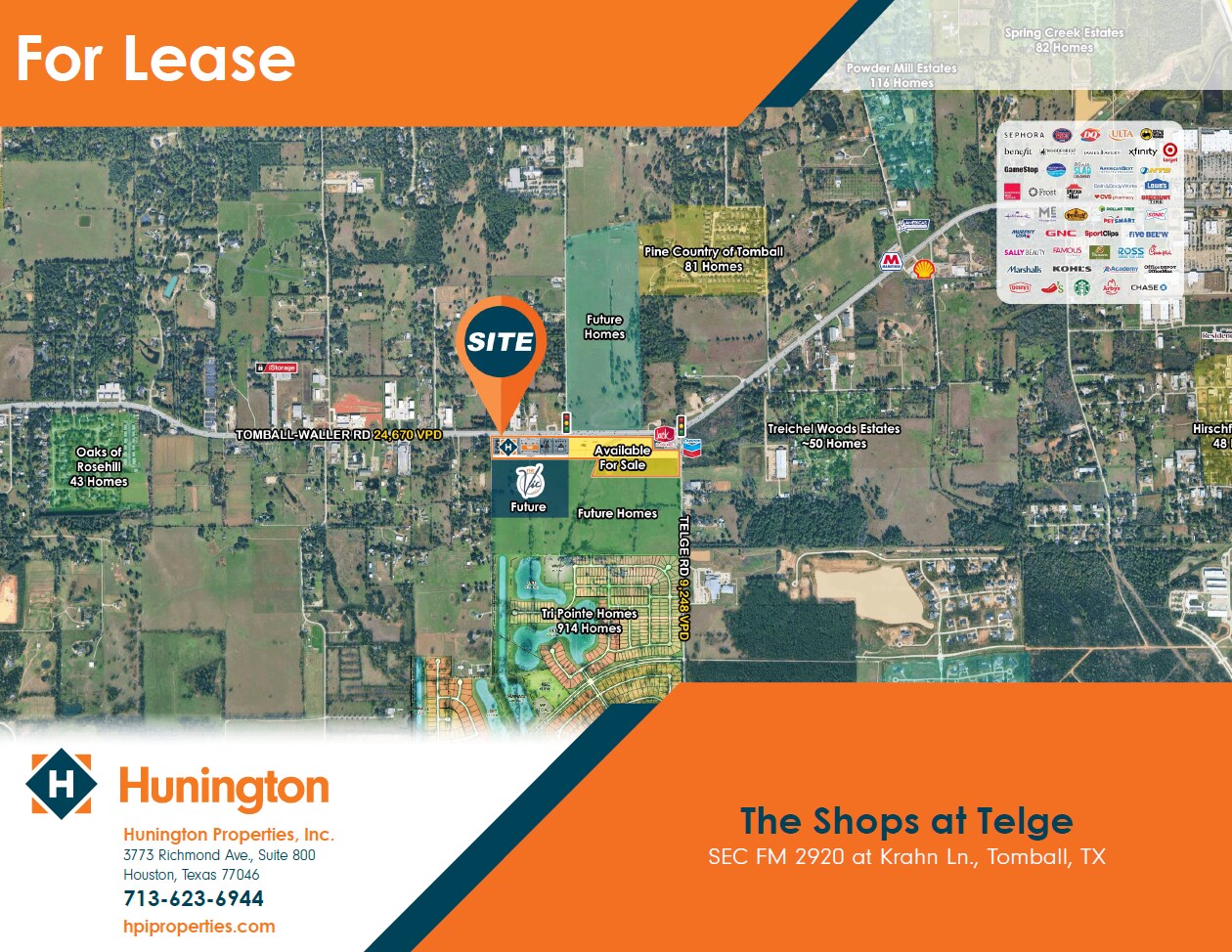 FM 2920 at Krahn Ln, Tomball, TX for Rent
