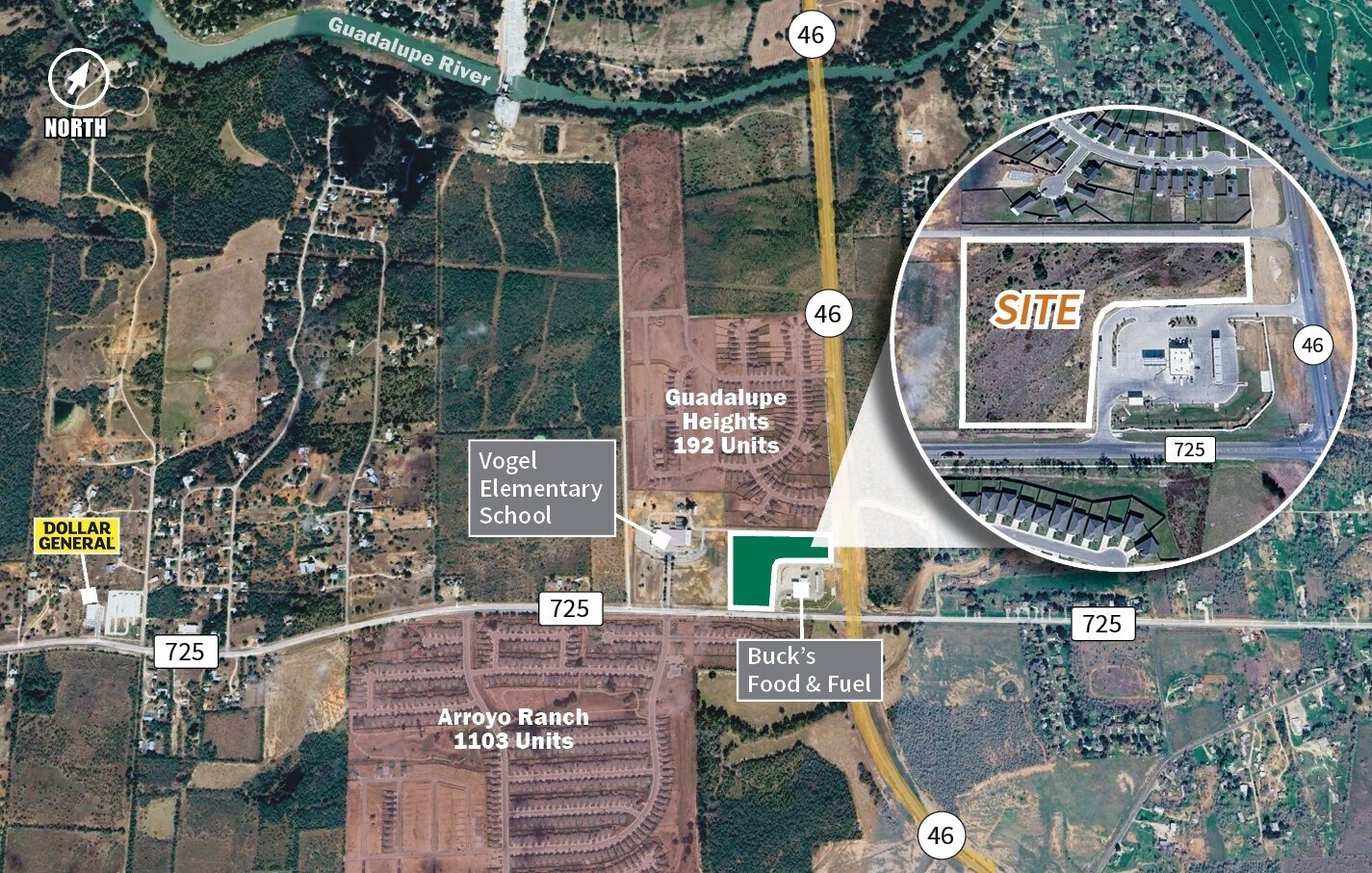 FM 725 & Hwy 46, Seguin, TX for Sale