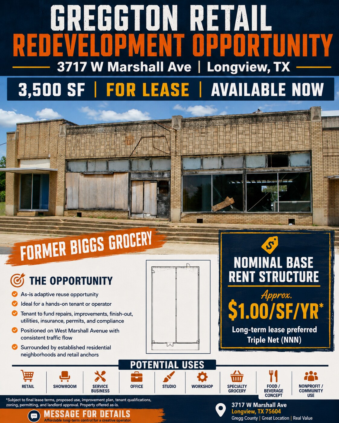 3717 W Marshall Ave, Longview, TX for Rent