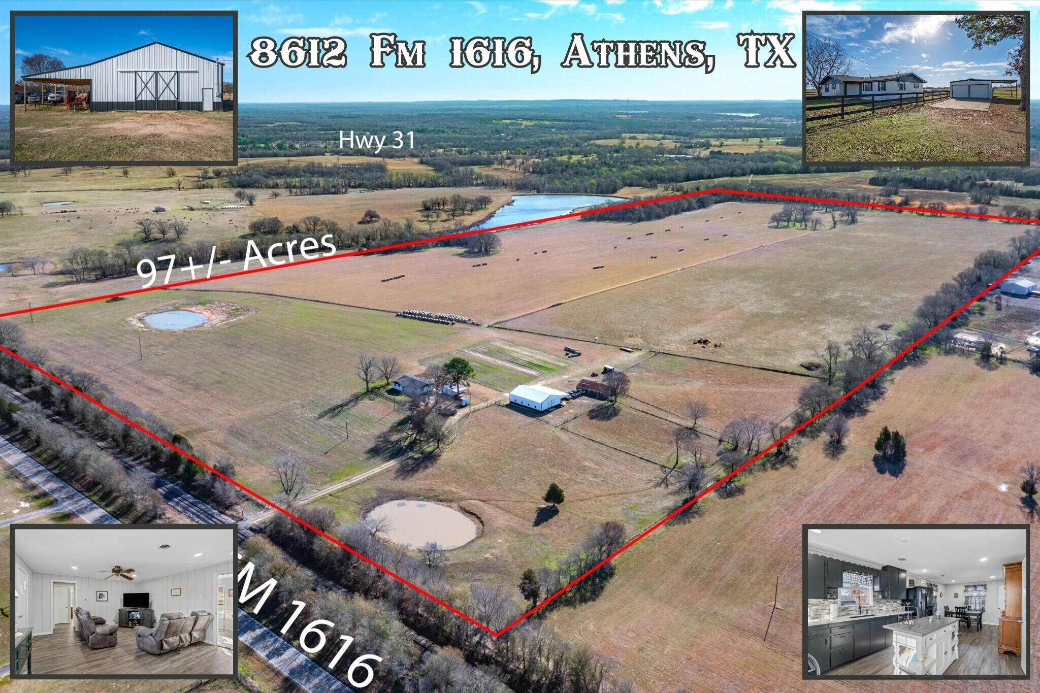 8612 FM 1616, Athens, TX for Sale