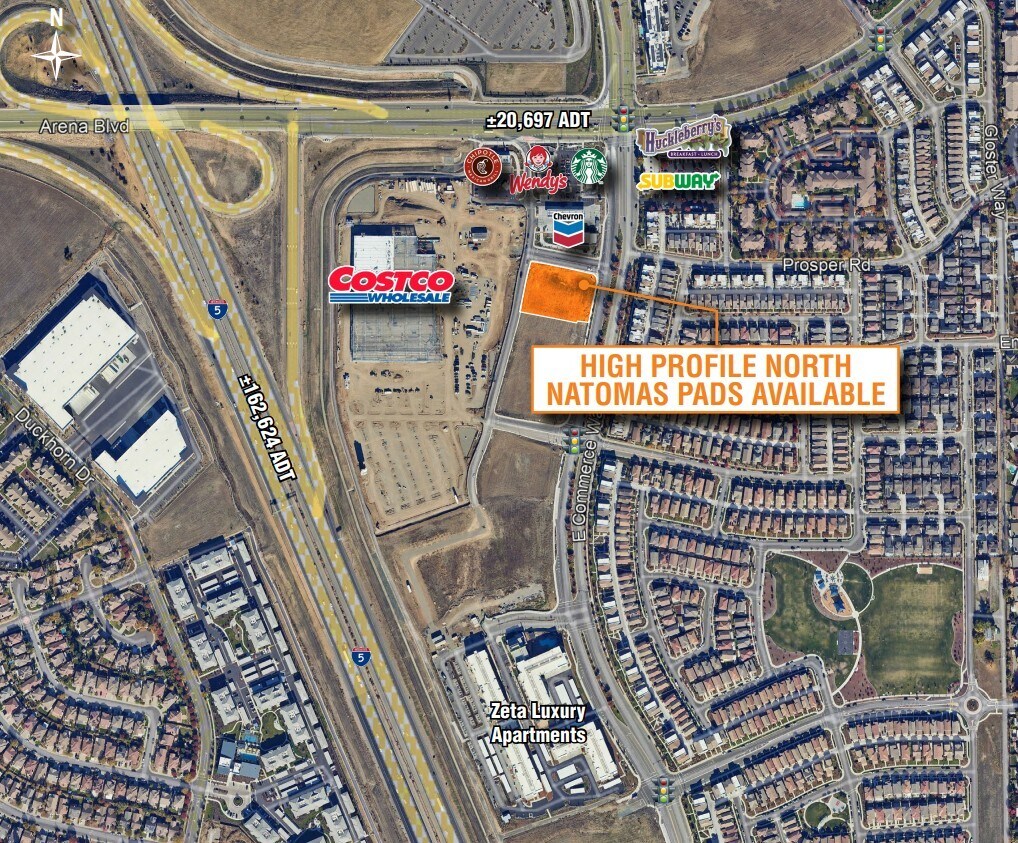 SWC Arena Blvd @ E Commerce Way, Sacramento, CA for Rent
