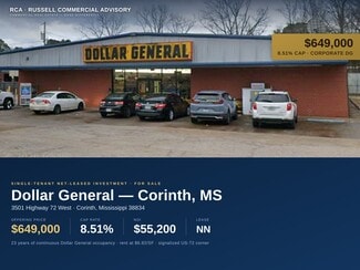Corinth, MS Freestanding - 3501 Highway 72 W Corinth, MS Freestanding - 3501 Highway 72 W