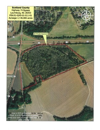 Laurinburg, NC Commercial Land - Highway 74 By-Pass Frontage & Visibilty @ 15-501 Caledonia Rd