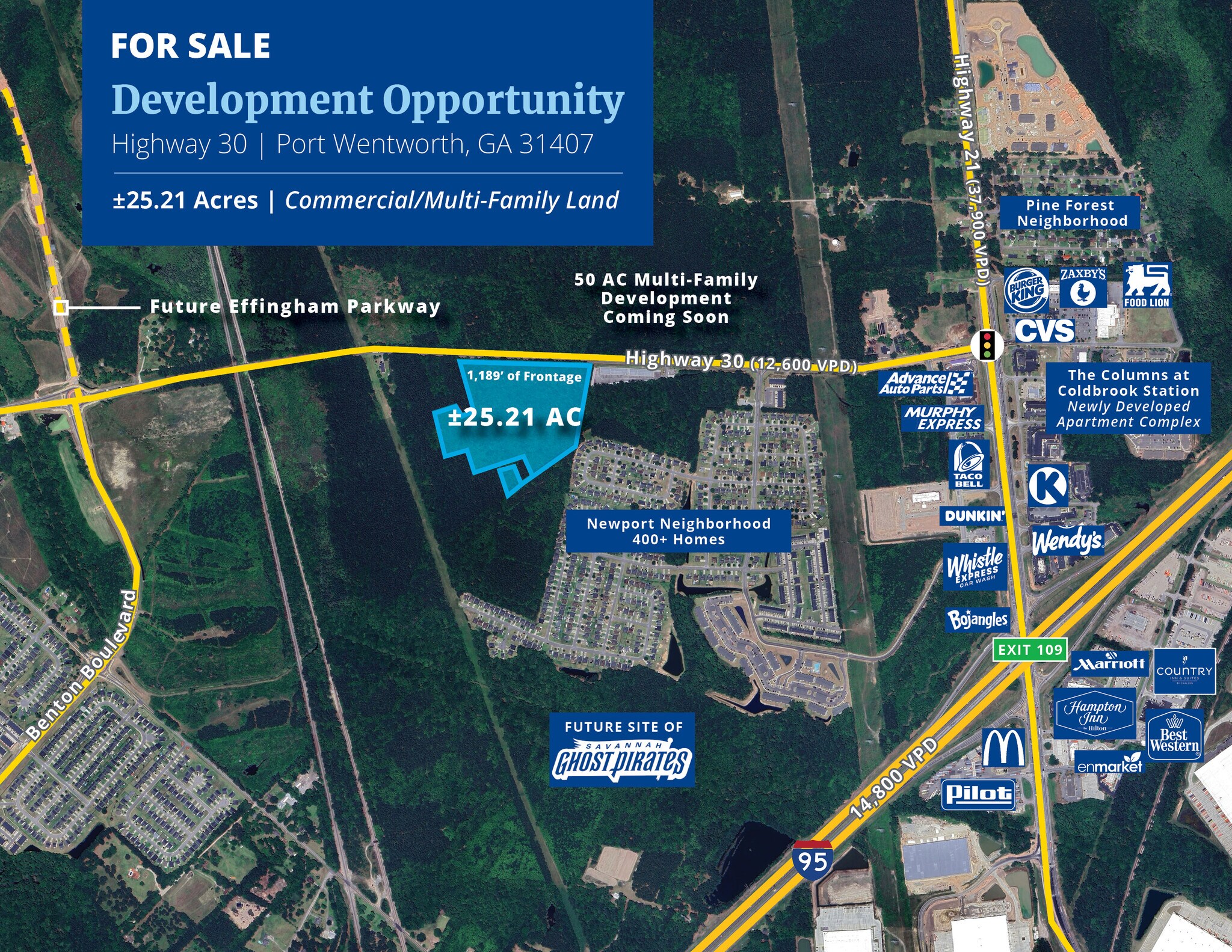 0 Highway 30, Port Wentworth, GA for Sale