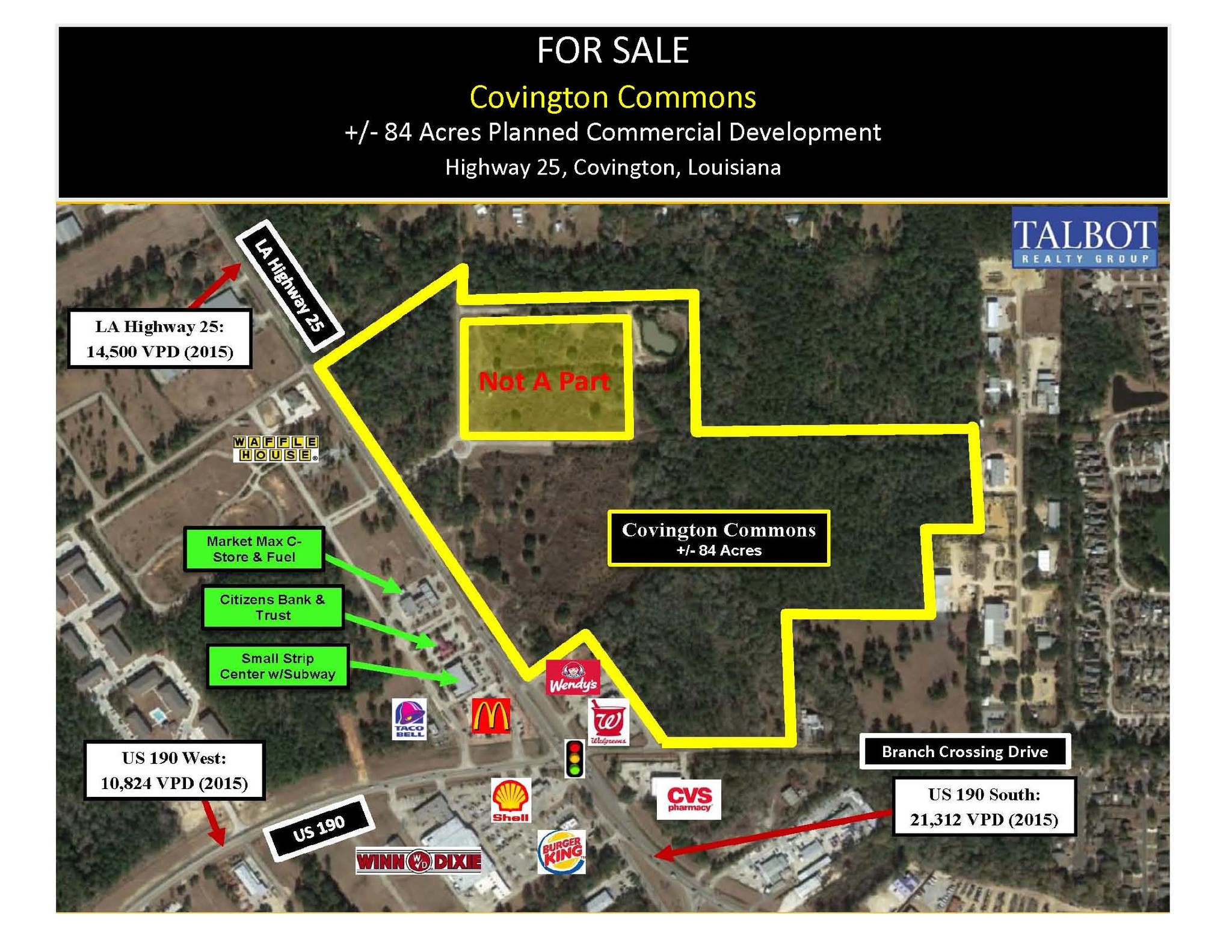 Highway 25 @ Airport Road, Covington, LA for Sale