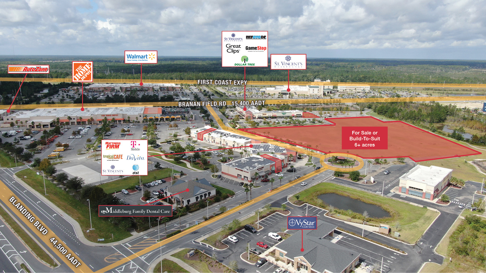 Blanding Blvd & Branan Field Rd, Middleburg, FL for Sale