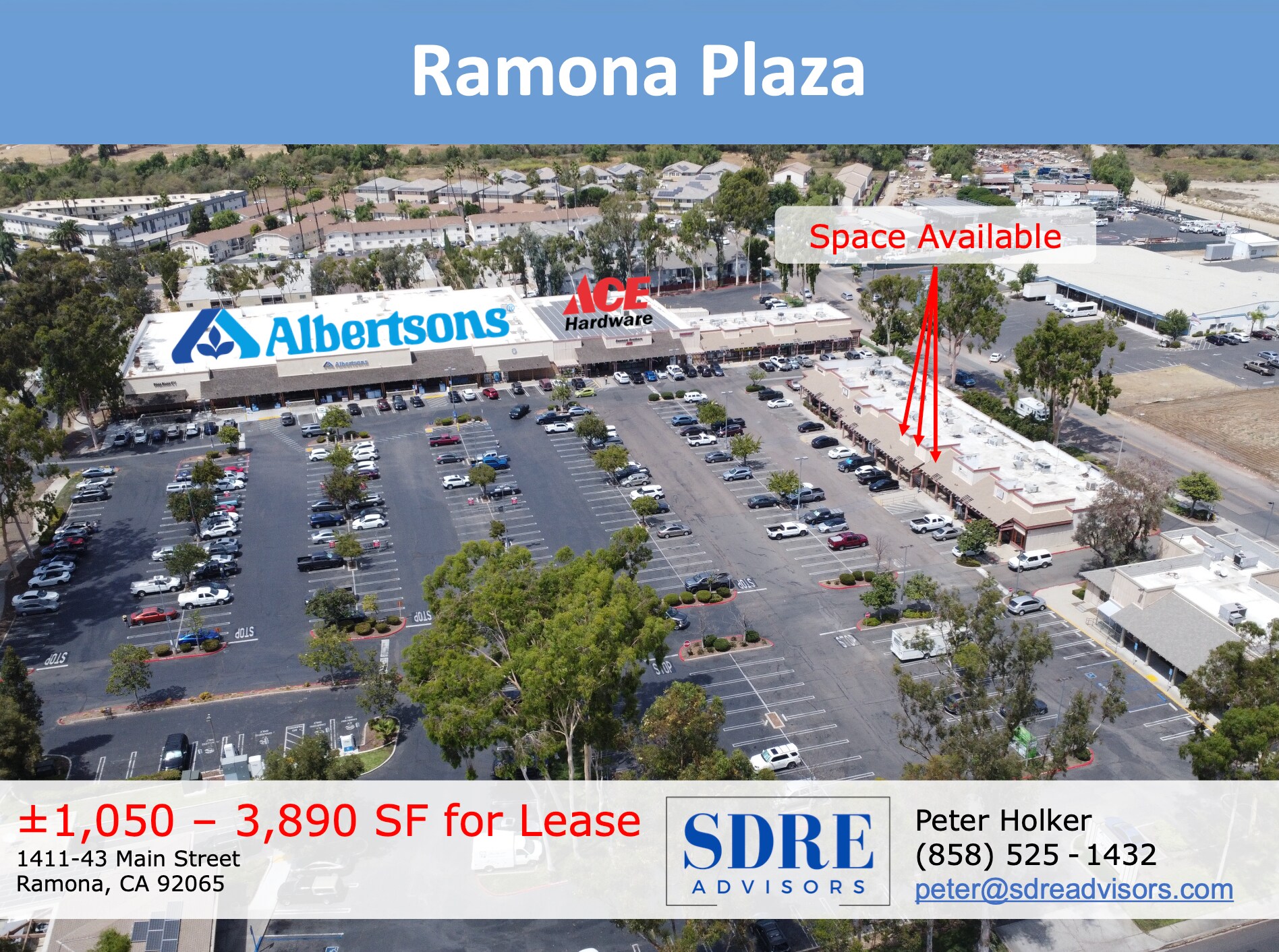1407-1467 Main St, Ramona, CA for Rent