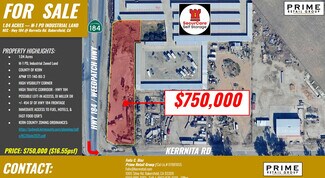 Bakersfield, CA Industrial - NEC Hwy 184 @ Kerrnita Rd