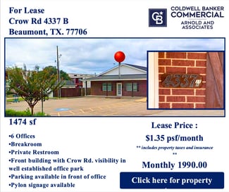 Beaumont, TX Office - 4337 Crow Rd