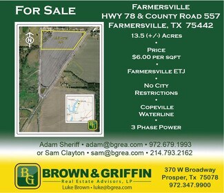 Farmersville, TX Industrial - 1302 State Highway 78 S Farmersville, TX Industrial - 1302 State Highway 78 S