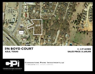 Azle, TX Commercial Land - 596 Boyd Ct