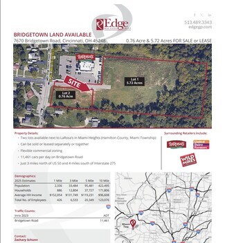 Cincinnati, OH Commercial Land - 7670 Bridgetown Rd