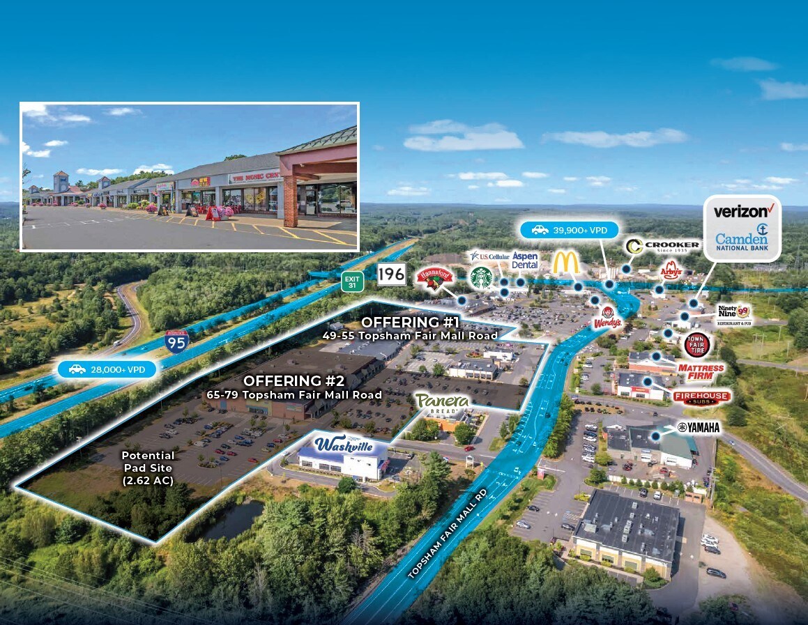 49-55 Topsham Fair Mall Rd, Topsham, ME for Sale