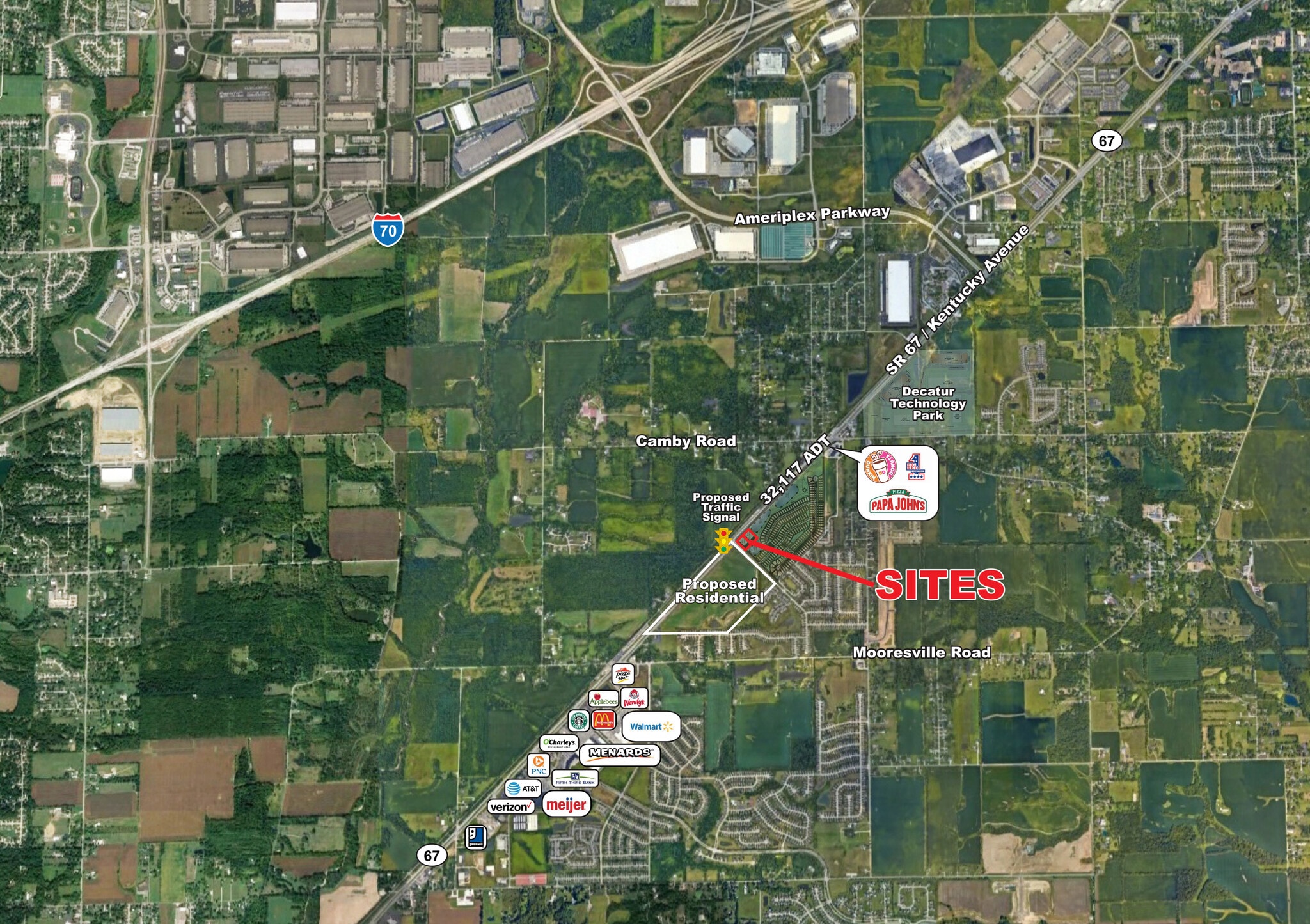 SR 67 & Camby Village Road, Camby, IN for Sale