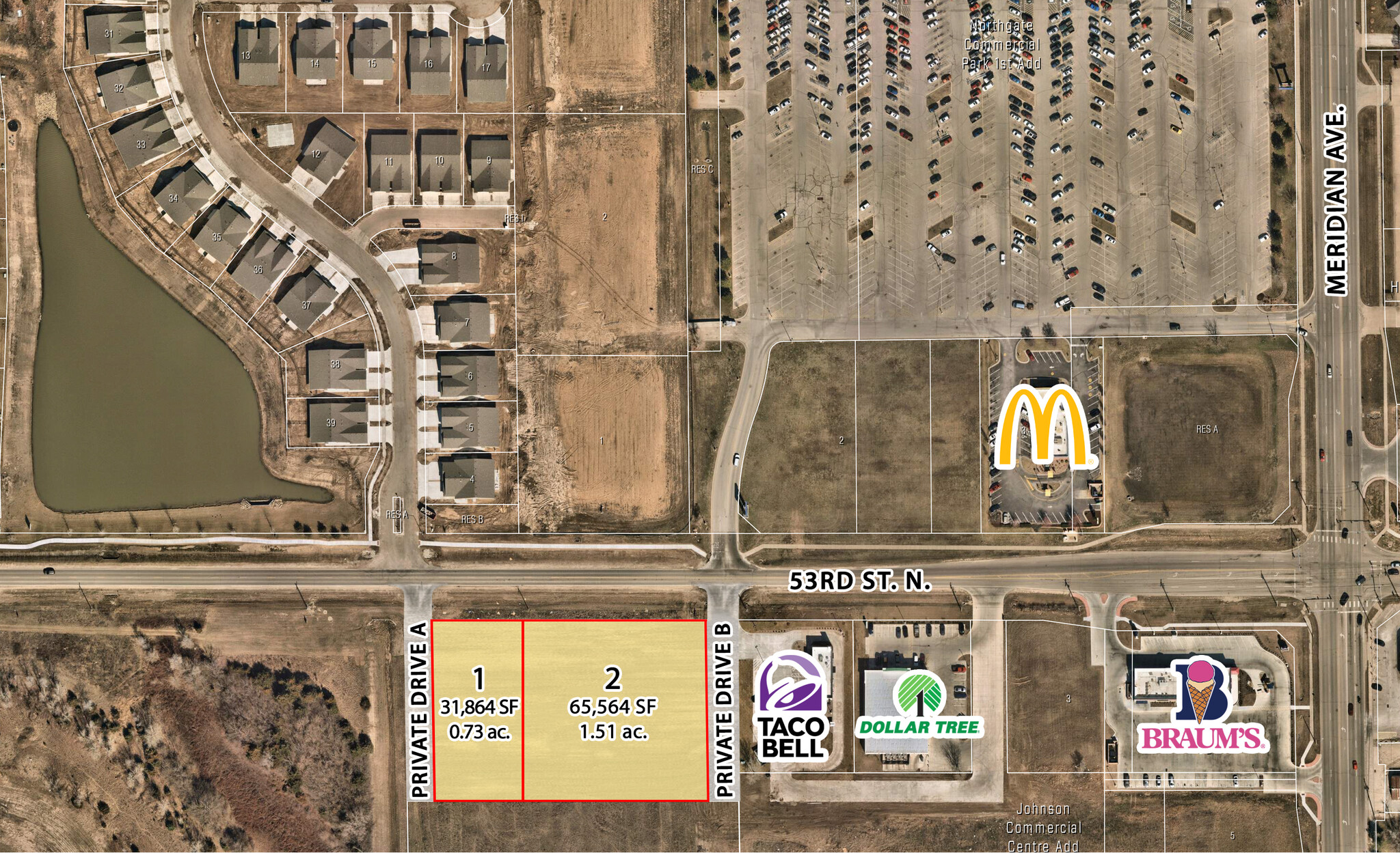 Meridian & 53rd St. North SW/c, Wichita, KS for Sale