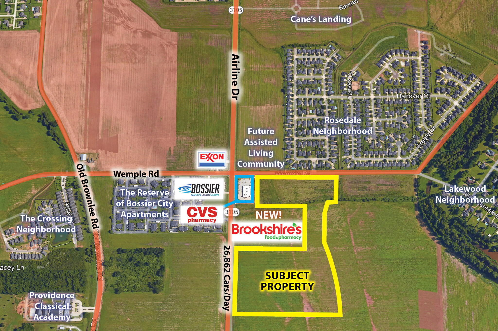 Airline Drive-26 Acres, Bossier City, LA for Sale